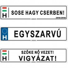 Rendszám feliratok