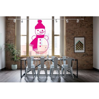 Hóember dekorációs matrica üvegre 65×118 cm