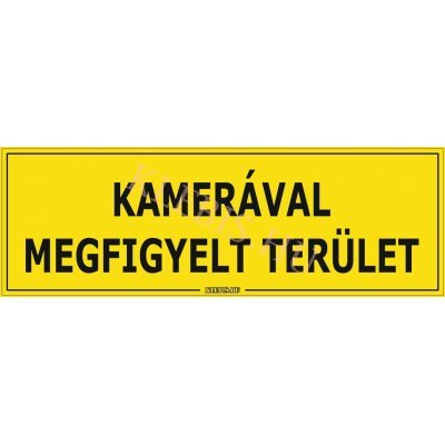 Kamerával megfigyelt terület matrica, 60×20 cm