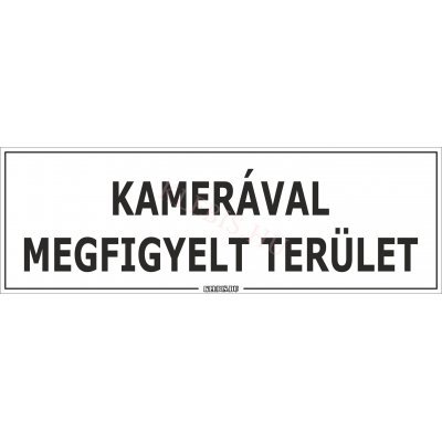 Kamerával megfigyelt terület matrica, 60×20 cm