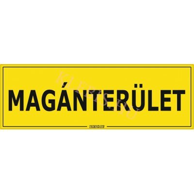 Magánterület matrica, 60×20 cm