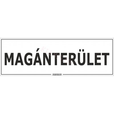 Magánterület matrica, 60×20 cm