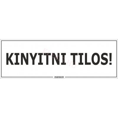 Kinyitni tilos! matrica, 60×20 cm