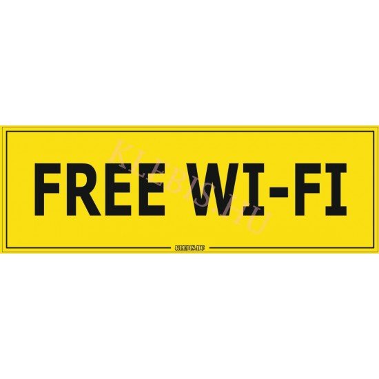 Free Wi-Fi matrica, 30×10 cm
