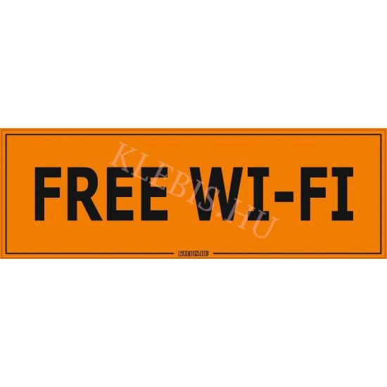 Free Wi-Fi matrica, 60×20 cm
