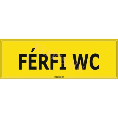 Férfi WC matrica, 60×20 cm