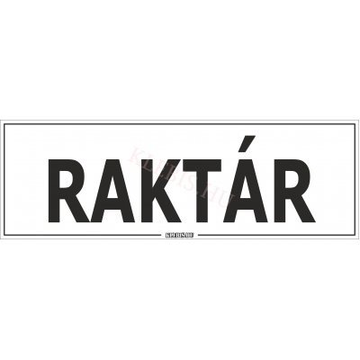 Raktár matrica, 30×10 cm Raktár matrica, 30×10 cm