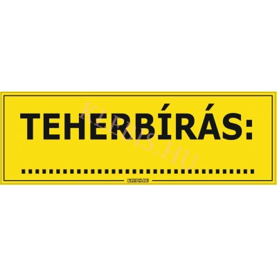 Teherbírás matrica, 60×20 cm