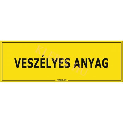 Veszélyes anyag matrica, 60×20 cm