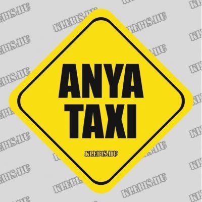 Anya taxi autómatrica, mágnesfólia 10×10 cm-től