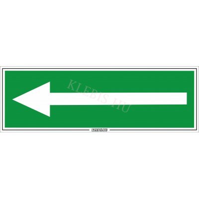 Menekülési irány balra matrica, 30×10 cm Menekülési irány balra matrica, 30×10 cm