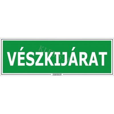 Vészkijárat matrica, 30×10 cm Vészkijárat matrica, 30×10 cm