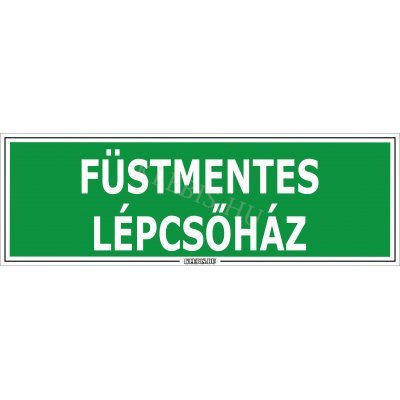 Füstmentes lépcsőház matrica, 30×10 cm Füstmentes lépcsőház matrica, 30×10 cm