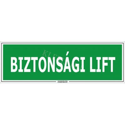 Biztonsági lift matrica, 30×10 cm Biztonsági lift matrica, 30×10 cm