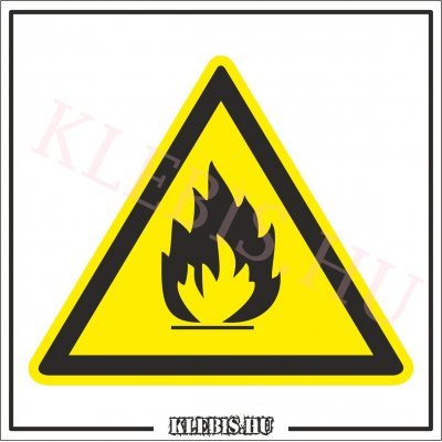 Gyúlékony anyag vagy magas hőmérséklet matrica, 63×63 cm Gyúlékony anyag vagy magas hőmérséklet matrica, 63×63 cm