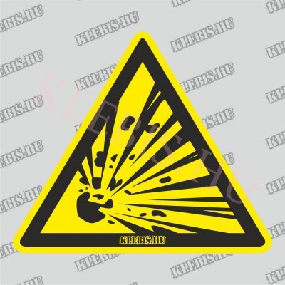 Robbanásveszélyes matrica, 63×63 cm Robbanásveszélyes matrica, 63×63 cm