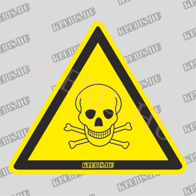 Mérgező anyag matrica, 63×63 cm Mérgező anyag matrica, 63×63 cm