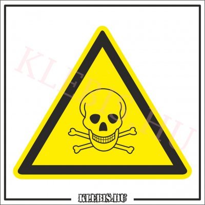 Mérgező anyag matrica, 63×63 cm Mérgező anyag matrica, 63×63 cm