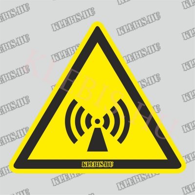 Nem ionizáló sugárzás matrica, 63×63 cm Nem ionizáló sugárzás matrica, 63×63 cm