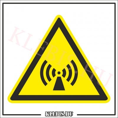 Nem ionizáló sugárzás matrica, 63×63 cm Nem ionizáló sugárzás matrica, 63×63 cm