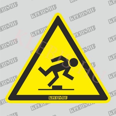 Botlásveszély matrica, 63×63 cm Botlásveszély matrica, 63×63 cm