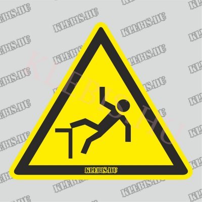 Zuhanásveszély matrica, 63×63 cm Zuhanásveszély matrica, 63×63 cm