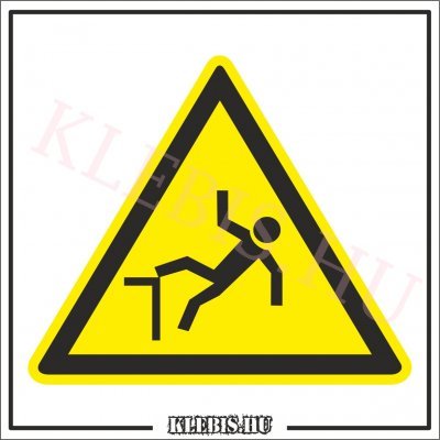 Zuhanásveszély matrica, 63×63 cm Zuhanásveszély matrica, 63×63 cm