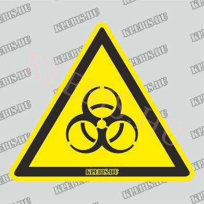 Biológiai veszély matrica, 63×63 cm Biológiai veszély matrica, 63×63 cm