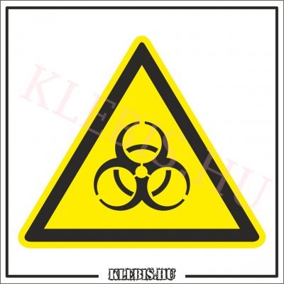 Biológiai veszély matrica, 63×63 cm Biológiai veszély matrica, 63×63 cm