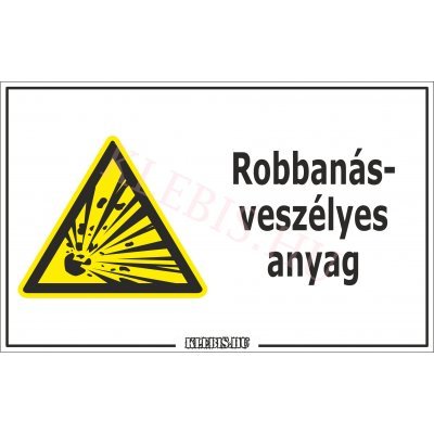 Robbanás veszélyes anyag matrica, 16×25 cm Robbanás veszélyes anyag matrica, 16×25 cm