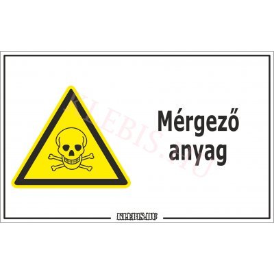 Mérgező anyag matrica, 16×25 cm Mérgező anyag matrica, 16×25 cm