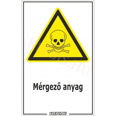 Mérgező anyag matrica, 16×25 cm Mérgező anyag matrica, 16×25 cm