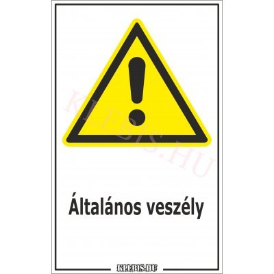 Általános veszély matrica, 16×25 cm Általános veszély matrica, 16×25 cm