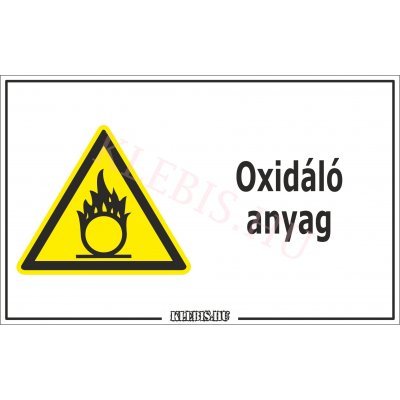 Oxidáló anyag matrica, 16×25 cm Oxidáló anyag matrica, 16×25 cm