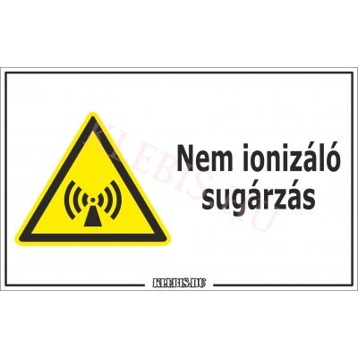 Nem ionizáló sugárzás matrica, 16×25 cm Nem ionizáló sugárzás matrica, 16×25 cm