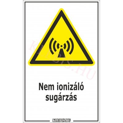 Nem ionizáló sugárzás matrica, 16×25 cm Nem ionizáló sugárzás matrica, 16×25 cm
