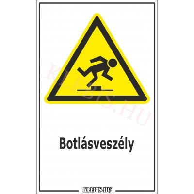 Botlásveszély matrica, 16×25 cm Botlásveszély matrica, 16×25 cm