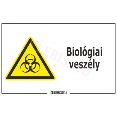 Biológiai veszély matrica, 16×25 cm Biológiai veszély matrica, 16×25 cm
