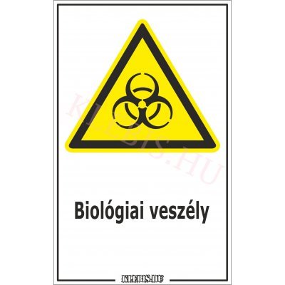 Biológiai veszély matrica, 16×25 cm Biológiai veszély matrica, 16×25 cm