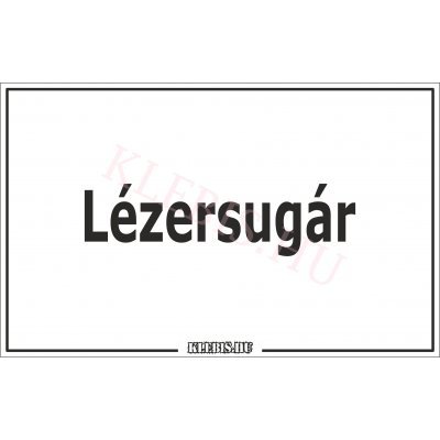 Lézersugár matrica, 16×10 cm Lézersugár matrica, 16×10 cm