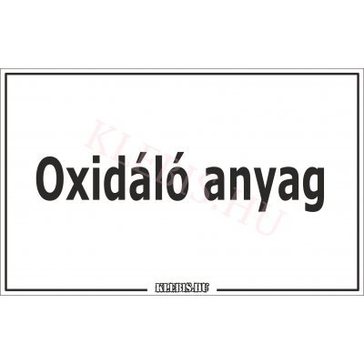 Oxidáló anyag matrica, 16×10 cm Oxidáló anyag matrica, 16×10 cm