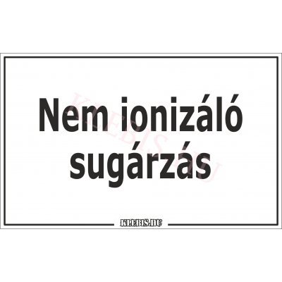 Nem ionizáló sugárzás matrica, 16×10 cm Nem ionizáló sugárzás matrica, 16×10 cm