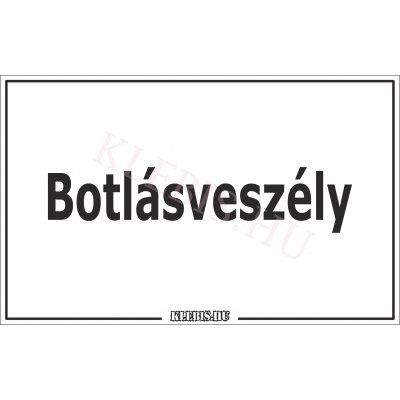 Botlásveszély matrica, 16×10 cm Botlásveszély matrica, 16×10 cm