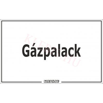Gázpalack matrica, 16×10 cm Gázpalack matrica, 16×10 cm