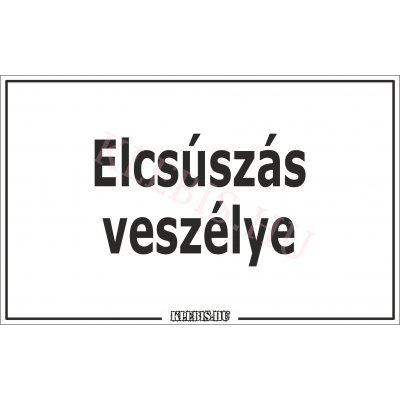 Elcsúszás veszélye matrica, 16×10 cm Elcsúszás veszélye matrica, 16×10 cm