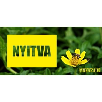 Nyitva - zárva ( virágos ) matrica, tábla 21×10 cm-től ( 2 db )