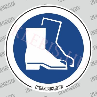 Lábvédő használata kötelező matrica, 10×10 cm Lábvédő használata kötelező matrica, 10×10 cm