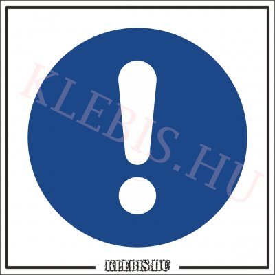 Általános utasítás matrica, 10×10 cm Általános utasítás matrica, 10×10 cm