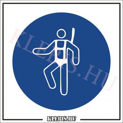 Testhevederzet használata kötelező matrica, 10×10 cm Testhevederzet használata kötelező matrica, 10×10 cm