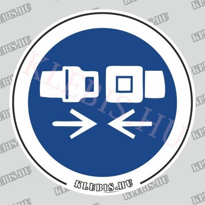 Biztonsági öv használata kötelező matrica, 10×10 cm Biztonsági öv használata kötelező matrica, 10×10 cm